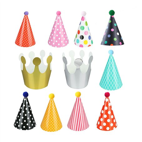 11 pcs chapeaux de fête d'anniversaire