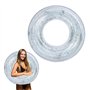 LUMOOM Bouée de natation gonflable avec paillettes - En PVC transparent - Pour adultes - Piscine