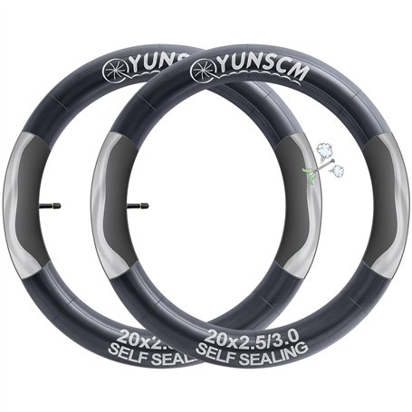 YunSCM 2PCS Anti-crevaison Chambres à air 20x2.5/3.0 AV32mm Valve Prévention et Réparation