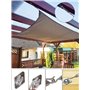 Kit de matériel de voile d'ombrage en acier inoxydable 304 pour installer des voiles rectangulaires et triangulaires pour jardin