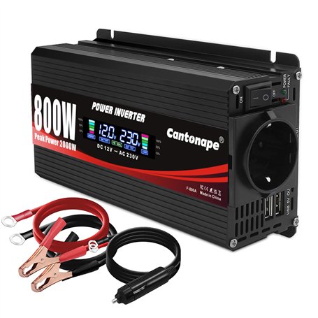 Cantonape 800W/2000W Convertisseur de Courant de Voiture à Onde modifiée
