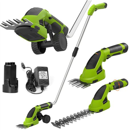 FOONNUN Cisaille Sculpte-Haie Électrique et Taille-Herbes Téléscopique sans Fil 7