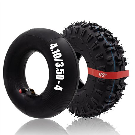 1PZ F3T-35I Pneu chambre à air 4.10/3.50-4 pour Remorque Tracteur Diable Chariot de jardin Fraise à neige Tondeuse à main Camion