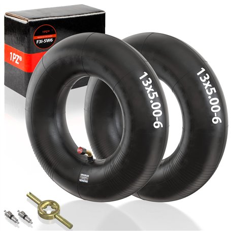 1PZ F3I-5W6 2x 13x5.00-6 pouces chambres à air avec valve courbée TR87
