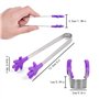 TRKETK 8 Pièces Minis Pince Alimentaire, Mini Pinces en Silicone en Forme de Main Multifonctions Coloré Petite Pince à Sucre Pin