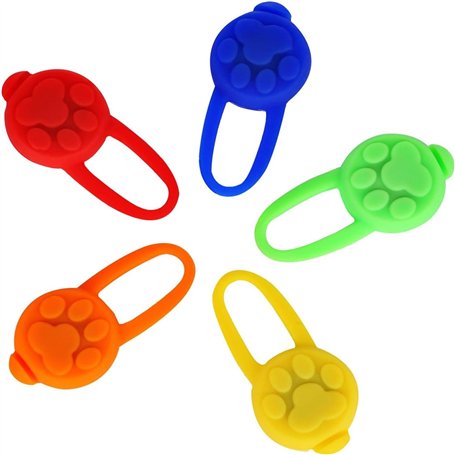 Yizhet 5 Pcs Pendentif Lumineux Clignotant LED Collier Silicone Chien Chat