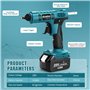 Ecarke Pistolet à colle sans fil pour batterie au lithium Ma Kita 18 V Pistolet à colle chaude sans fil Idéal pour les réparatio