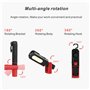 Lampe de Travail LED Rechargeable, Lampe d'inspection 2 en 1 avec Rotation à 360 degrés et 5W COB LED Torche lampe avec Base Mag
