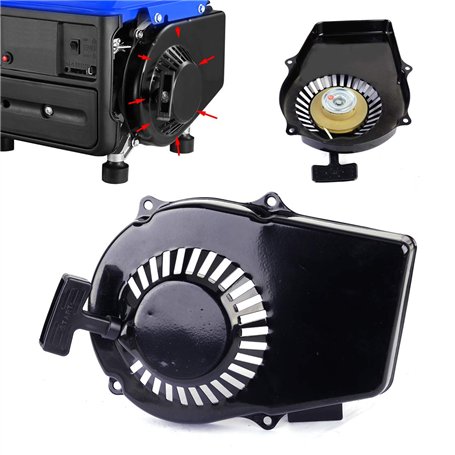 Démarreur à tirette pour Yamaha ET650 ET950 Remplacement pour tondeuse à gazon Recoil Rewind Moteur Générateur Noir