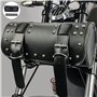 DUOHERESHUI Sacoche De Selle De Moto, Sac à Outils De Moto, Universelle Sacoches Cavalières pour Moto Cuir, avec 2 Sangles De Mo