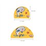 2 Pcs Bonnets de Bain Mignons Enfants Bonnets de Natation de Compétition Dessin Animé Bonnet de Bain en Polyester Élastique Bonn