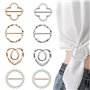 AABDTYYD Lot de 8 Clips pour Anneau D'écharpe