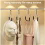 Lot de 6 Porte Foulard,Range Ceinture pour Garde Robe,Antidérapants Porte Cravate,Cintres en Métal pour Chapeaux,Organisateur de