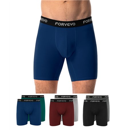 FORVEVO Lot de 6 sous-vêtements Longs pour Hommes Coton