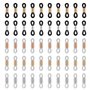 HAOBIN 50 Pieces ExtréMitéS De ChaîNe De Lunettes Boucle De ChaîNe De Lunettes ExtréMitéS ChaîNe De Lunettes Connecteur D'ExtréM