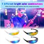 THATSRAD 4 PCS Lunettes de Soleil Futuristes Colorées 14 * 4cm Lunettes de Soleil Alien Lunettes de Soleil Miroir Futuristes Lun