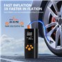 10000mAh Gonfleur Pneus Voiture sans Fil 150PSI Compresseur Voiture Portatif avec écran LCD Numériqu