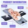 WANDGU Portable Tapis à Langer: Matelas à Langer Pliable avec Distributeur de Lingettes et Coussin pour Tête, Matelas à Langer P
