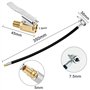 Gentpovth Adaptateur de Valve de Pneu de Voiture, Gonfleur Pneu d'extension, 35CM Flexible de Gonflage Tuyau en Caoutchouc Noir,
