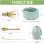 5 pièces Matcha Kit Fouets à Matcha Convient à la Préparation de Thé Matcha pour la Maison, le Bureau et le Salon de Thé Fouet M