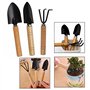 Petite Pelle Râteau et Bêche Manche en Bois pour Plantes en Pot