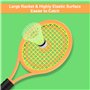 Raquette de Tennis pour Enfants, 2 en 1 Ensemble Raquette de Badminton avec 2 Balles de Tennis et 6 Badminton, Portable Jouets S