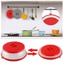 Cloche Micro Onde,2PCS Cloche Micro-Onde Pliable,Onde Passoire avec Trous de Vapeur pour Fruits Et Légumes, Couvercle Cloche Ant