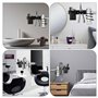 Mkitnvy Porte Sèche Cheveux, Support Seche Cheveux et Lisseur, Support de Lisseur Aluminium, Support Mural pour Organisateur de