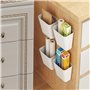 Collazoey 4 pièces boîtes de Rangement murales Autocollantes, boîte de Rangement pour Porte d'armoire de Cuisine, pour Armoire, 