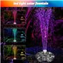 Fontaine Solaire 3w Flottante Fontaine Solaire Exterieure De Jardin Fontaine Solaire pour Bassin Exterieur avec 7 Buses Convient