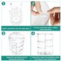 Organisateur Maquillage, Transparent Rotatif 360° PréSentoir Cosmétique Grande Capacité, Rangements pour Produits Cosmétiques Po