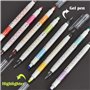 EooUooIP Surligneur et stylos gel, stylo à double pointe sans surligneur, surligneur pastel 8 en 1 avec couleurs assorties, dura