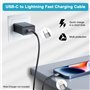 Câble iPhone USB C Lightning 2M [Certifié MFi], Câble USB C vers Lightning Câble Chargeur iPhone Charge Rapide Câble Lightning U