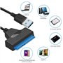 Cable sata to usb Adaptateur usb sata Compatible avec les disques durs externes et internes Adaptateur SSD/HDD 2,5 pouces Compat