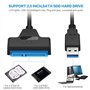 Cable sata to usb Adaptateur usb sata Compatible avec les disques durs externes et internes Adaptateur SSD/HDD 2,5 pouces Compat