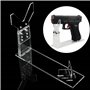 Support Gun Pistol Revolver Arme - 195*50*160 mm acrylique transparent Rack Stand d'armes réglable pistolet jouet Pour Types De 