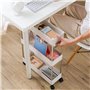 Zosenyer Chariot de Rangement, Desserte à roulettes à 3 Étagères, Rangement Cuisine, Chariot de Salle de Bain, à roulettes