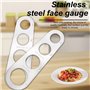 Mesureur de Spaghetti, Mesureur de Pâtes en Acier Inoxydable à 4 Trous, Outil de Mesure Pâtes Nouilles, Gadgets de Contrôle de P