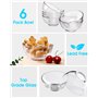 NUTRIUPS Lot de 6 petits bols à dessert en verre de 11,9 cm, 300 ml