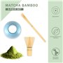 Wenrescry Kit Accessoire pour Cérémonie du Thé Matcha - Fouet en Bambou, Cuillère Traditionnelle, Cuillère à Thé - Parfait pour 