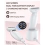 Rasoir Electrique Femme,3-In-1 Tondeuse Femme Intime,Epilateur Visage Femme avec Affichage LED de Batterie,Sec et Humide IPX7,po
