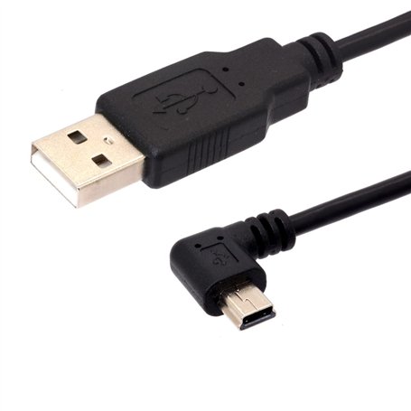 Mini câble USB 2.0 A mâle vers angle