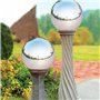 Tiberham Lot de 8 boules creuses réfléchissantes en acier inoxydable pour jardin et maison 42 à 200 mm