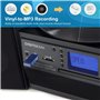 DIGITNOW! Tourne-Disque Bluetooth Viny pour CD, Cassette, Radio AM/FM et entrée auxiliaire, Port USB et encodage SD, télécommand