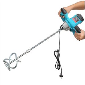 HUAYT Malaxeur Mortier Colle électrique,1800W 220V Mélangeur de ciment à 6 vitesses avec outil d'agitation à double poignée pour HUAYT Malaxeur Mortier Colle électrique
