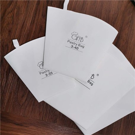 Lot de 3 poches à douille réutilisables en coton pour décoration de gâteaux