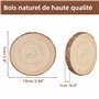 Craft Disque Rondelles Bois Naturel Brut