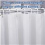 Anneaux pour Rideaux de Douche, 24 Pcs Anneaux de Douche en Plastique, C Crochets de Rideaux, pour Rideau de Fenêtre
