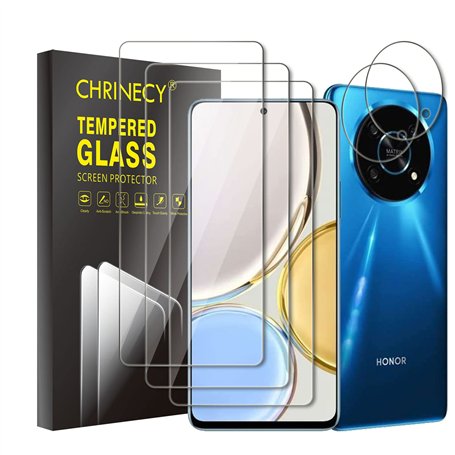 CHRINECY [5 pièces Lot de 3 films de protection d'écran pour Honor Magic 4 Lite 5G + 2 films de protection d'écran pour appareil