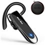 New Bee Oreillette Bluetooth V5.0 Main Libre avec Technologie de Capture de Voix Claire - Kit Invisible pour iPhone Samsung Huaw